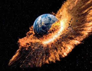 the earth will blow up separated into two pieces in 12/21/2012 without any warning the only warning we got were those predictions by all the famous calendars 12/21/2012