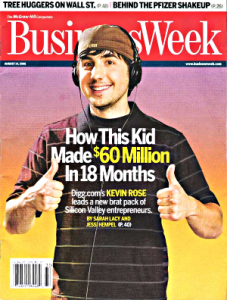 Kevin Rose make $60 million in 18 months using computer and the internet with digg.com