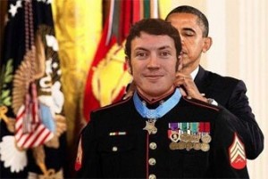 Fake James Holmes given metal of honor by the White House for killing dozens of people at movie theater in Aurora Colorado