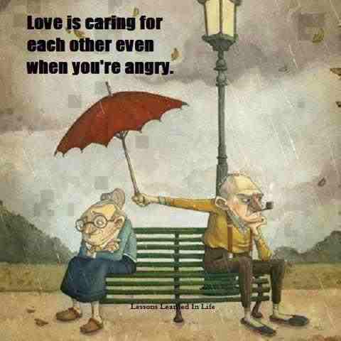 loving is caring for each other even when you're angry
