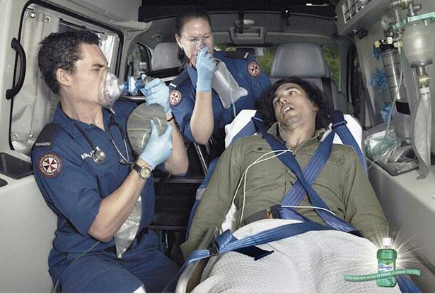 patient in an ambulance with bad terrible horrible breath what do you do? while the patient trying to breath? is this possible LOL