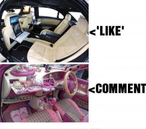 The most high tech car and the most girlie car