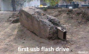 USB device was found while digging for dinosaur bones it was invented by cavemen 