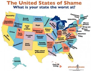 the united states of shame what is your state worst at?