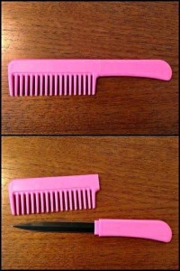 anything could have a weapon in disguise like this comb have a sharp knife for killing