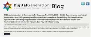 coingeneration.com digitall generation dg are making payments took actions to prevent fraudulent