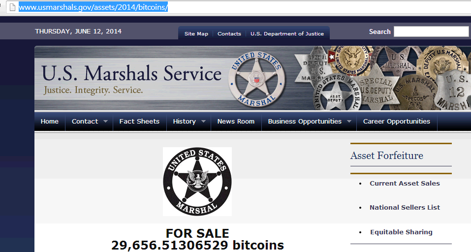 US government action against Bitcoin US Marshall auctioning 30,000 Bitcoins BTC to the public causing Bitcoin price to tumble