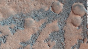 An image from NASA's Mars Reconnaissance Orbiter shows the floor of the Antoniadi Crater in 2009.