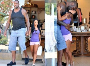 Shaquille O'Neal's girl friend is about the size of this leg true love can that girl handle it? look like she has tattoo so I guess she can handle it LOL