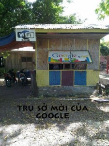 just for fun picture but it's real actual picture not photoshop vietnam country side google branch equip with free wifi and everything