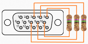 how to make dvi dummy plug - vga pin resistors 68k ohm schematic