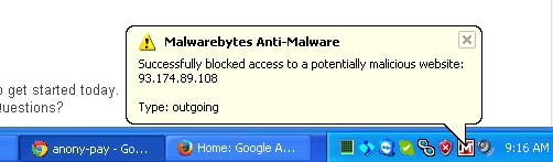 anony-pay.com blocked by antivirus programs due to hacking attempts with malwares trojans