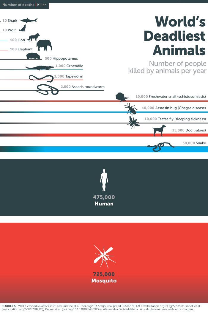 the top killers in # of the world animals?